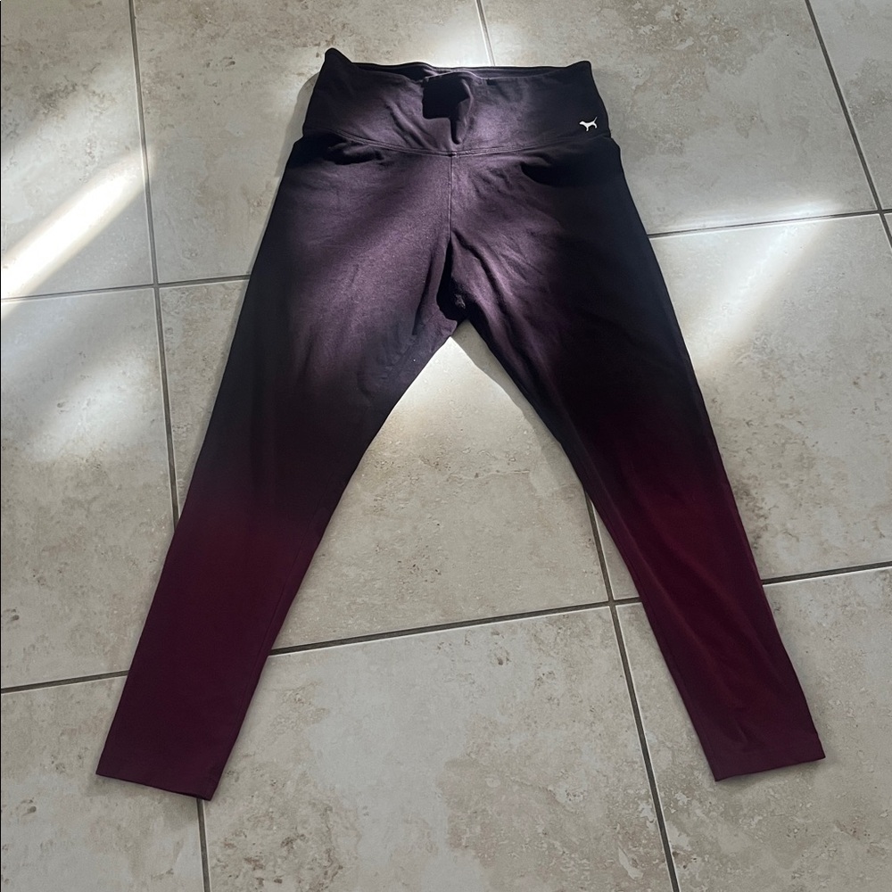 Victoria Secret’s Pink Nation black cherry and plum ombré color leggings